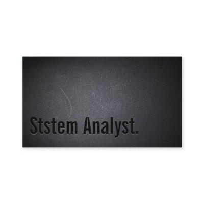 Professional System Analyst Minimalist Dark