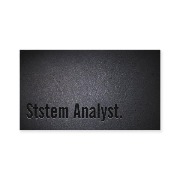 Professional System Analyst Minimalist Dark