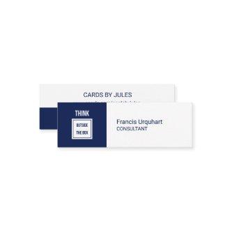 Professional Think outside box Navy Blue Modern Mini