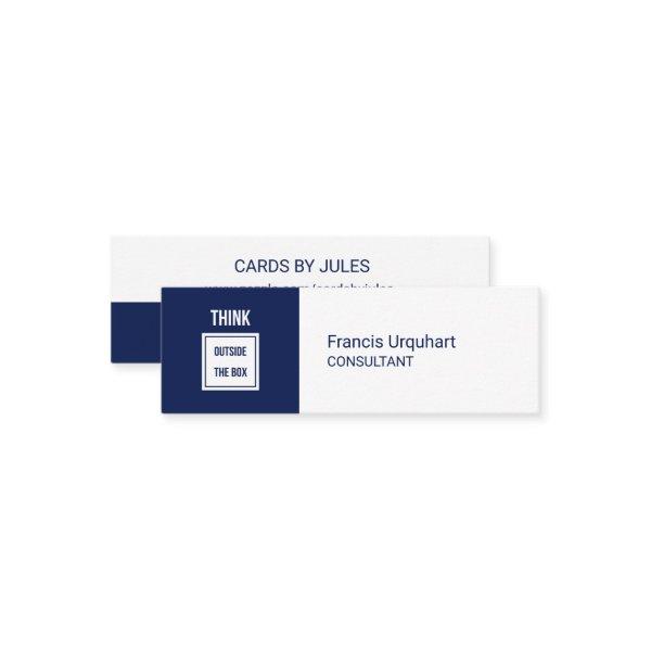 Professional Think outside box Navy Blue Modern Mini
