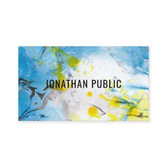 Professional Trendy Blue Yellow Modern Abstract