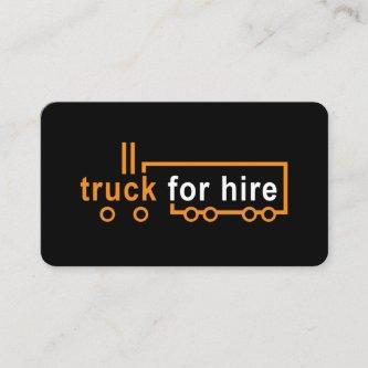 Professional Truck For Hire Signage Trucker
