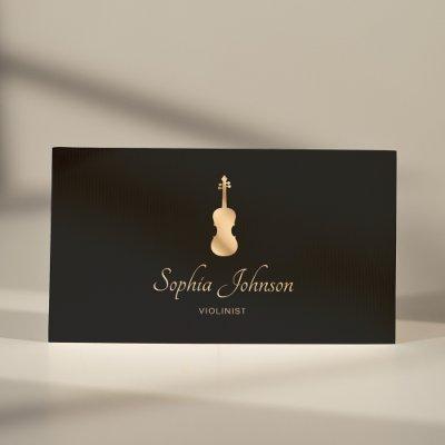 Professional Violinist Gold Elegant