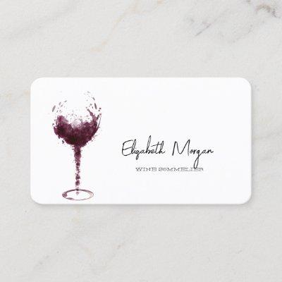 Professional Watercolor Wine Stain Wine Glass