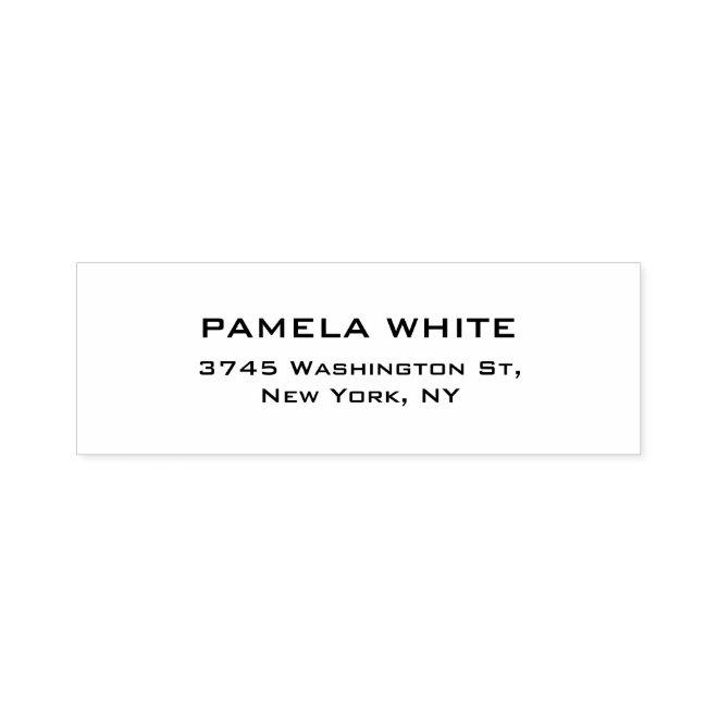 Professional White Background Simple Plain Elegant Self-inking Stamp