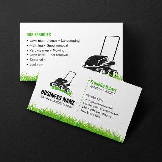 Professional White Green Lawn Care & Landscaping