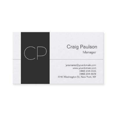 Professional White Grey Monogram