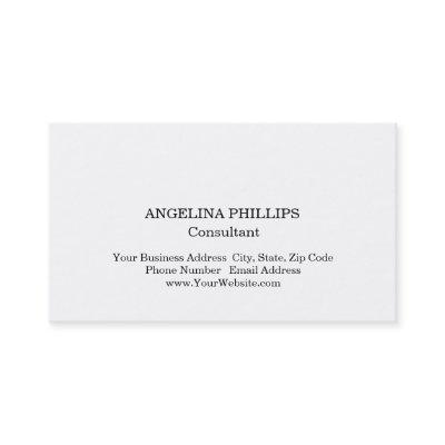 Professional White Minimalist Consultant Manager
