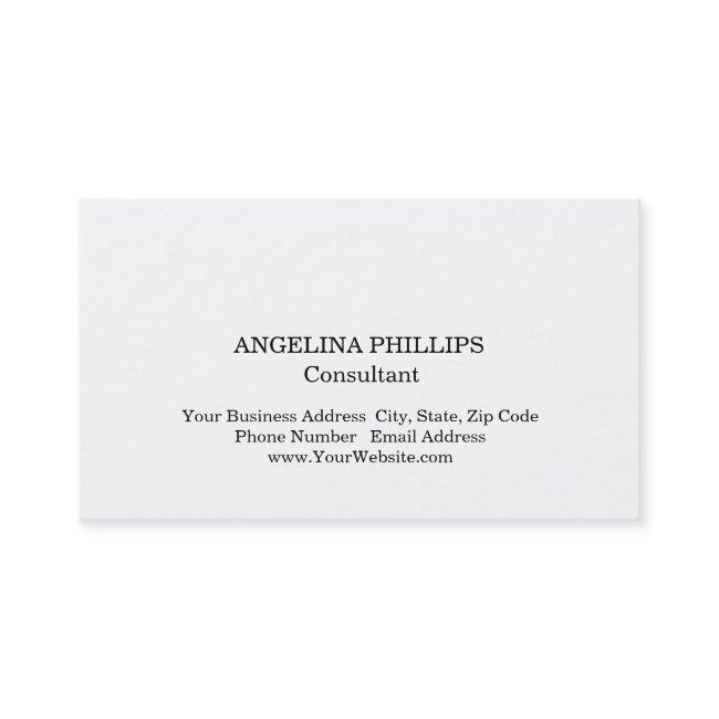 Professional White Minimalist Consultant Manager