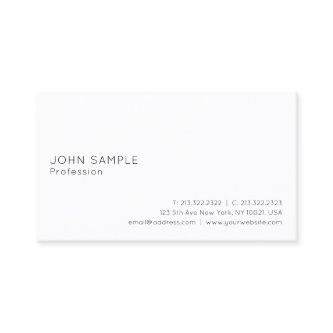 Professional White Modern Elegant Sleek Plain