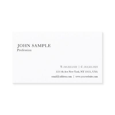 Professional White Simple Plain Elegant Modern