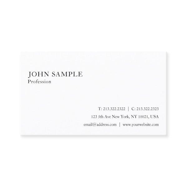 Professional White Simple Plain Elegant Modern