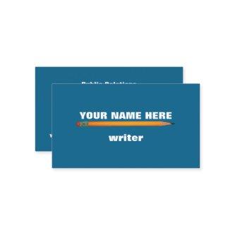 Professional Writer's Pencil on Dark Teal Blue