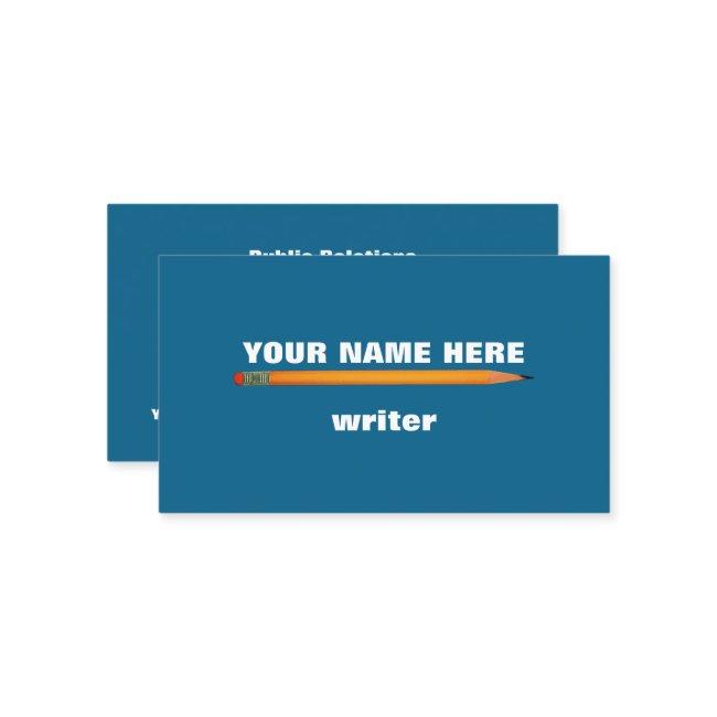 Professional Writer's Pencil on Dark Teal Blue