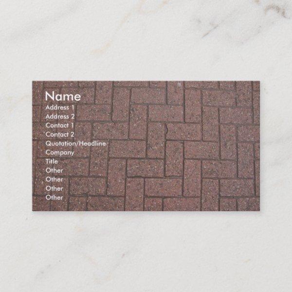 Profile Card Template - Brick Pavers Texture