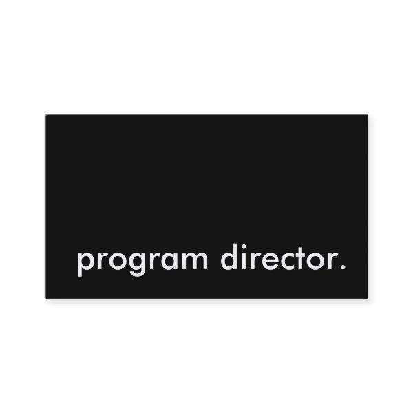 program director.