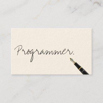 Programmer Simple Handwriting Script Professional