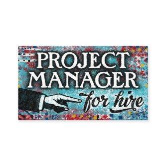 Project Manager For Hire  - Blue Red