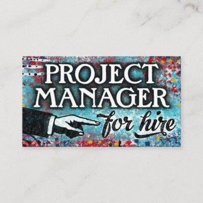 Project Manager For Hire  - Blue Red