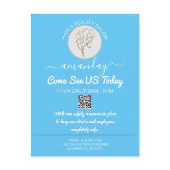 Promotional Be Safe Logo Hairdresser QR Codes  Announcement Postcard