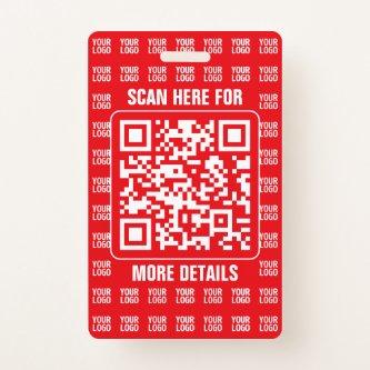 Promotional QR code (editable) with Logo Pattern Badge