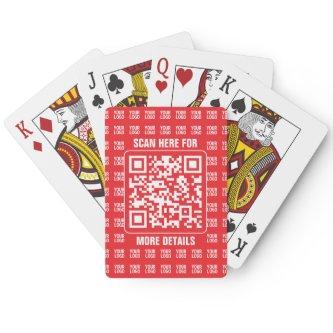 Promotional QR code (editable) with Logo Pattern Poker Cards