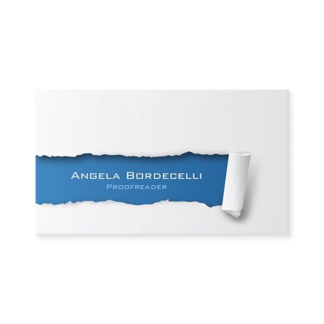 Proofreader Ripped Paper