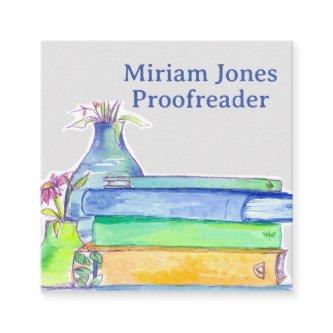 Proofreader Copyeditor Writer Books Reading Square
