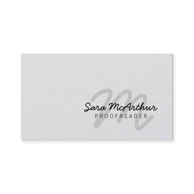 Proofreader Cursive Monogram