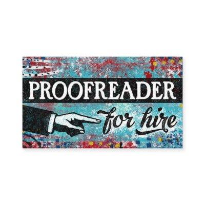 Proofreader For Hire  - Blue Red