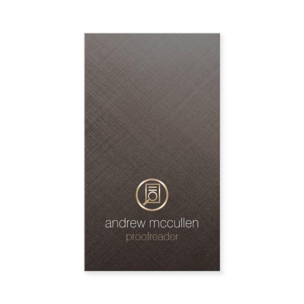 Proofreader Glass Paper Icon Brushed Metal