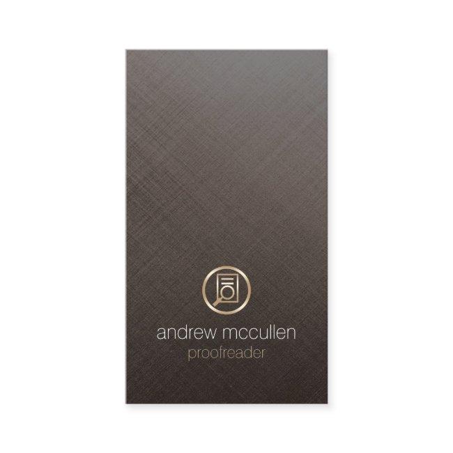 Proofreader Glass Paper Icon Brushed Metal