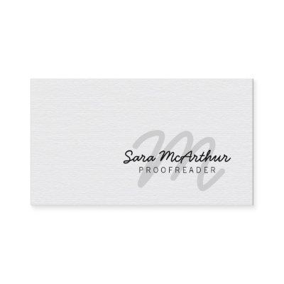 Proofreader Print Publishing Cursive Monogram