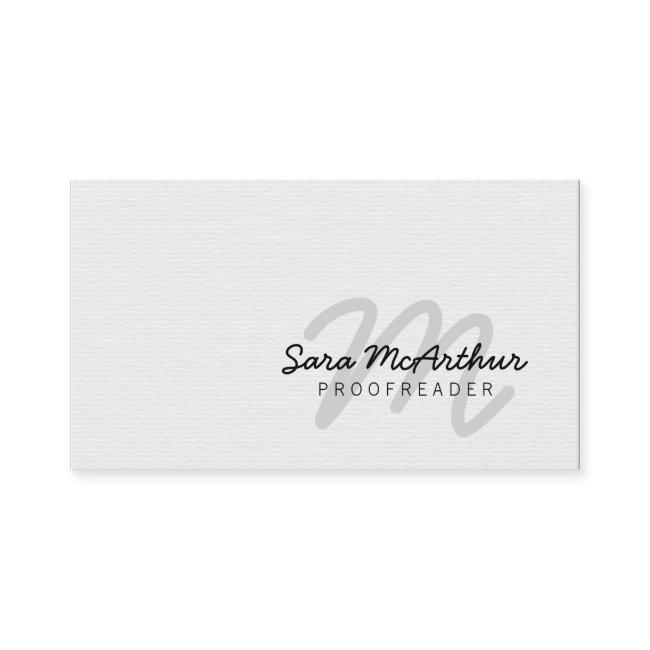 Proofreader Print Publishing Cursive Monogram