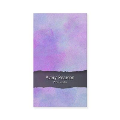 Proofreader PrintPublishing Purple Watercolor Tear