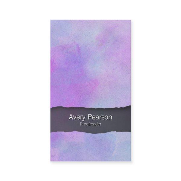 Proofreader PrintPublishing Purple Watercolor Tear