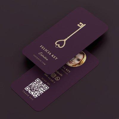 Property Manager Luxury Purple Gold Key Realtor