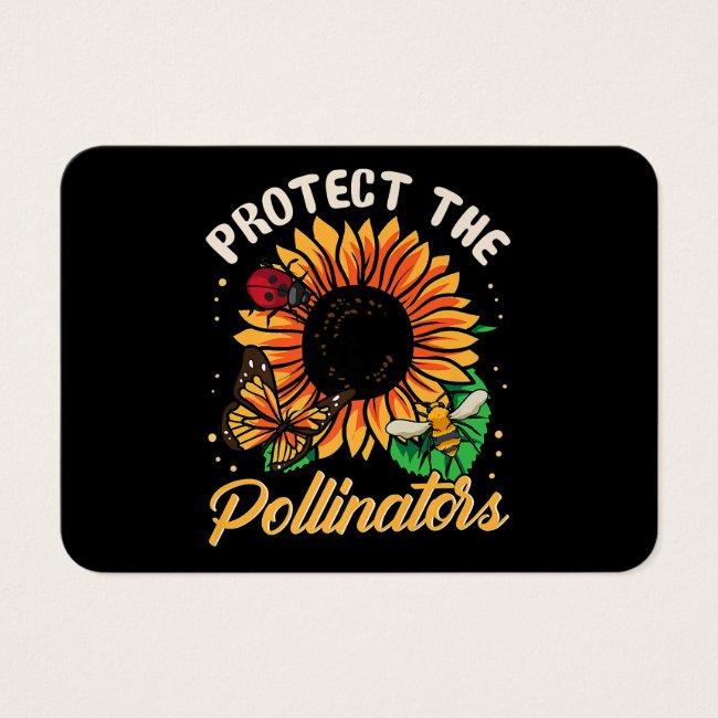 Protect The Pollinators Save the Bees Cute Sunflow