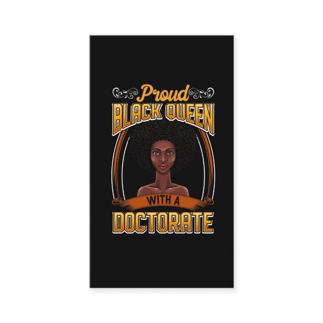 Proud Black Woman Doctorate Degree Graduation