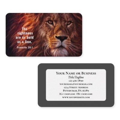 Proverbs 28:1 Bible Righteous are Bold as a Lion