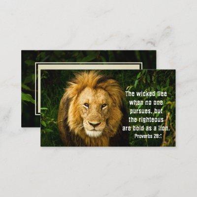 Proverbs 28:1 Righteous are Bold as a Lion Bible