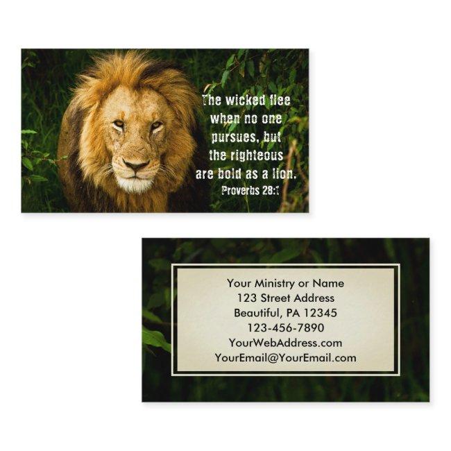 Proverbs 28:1 Righteous are Bold as a Lion Bible