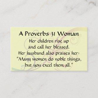 Proverbs 31 Woman  Mom Calling Card flourishes
