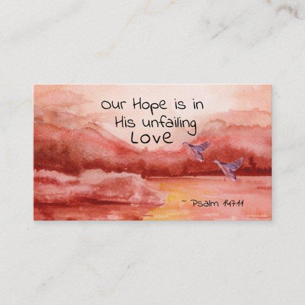 Psalm 147:11 Our Hope is in His unfailing Love