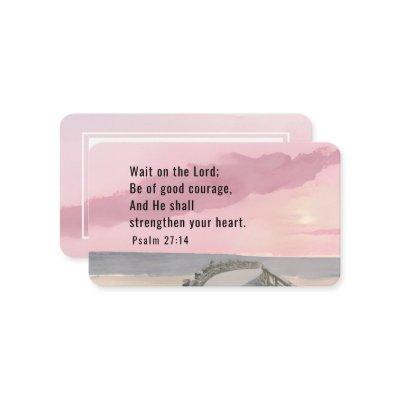 Psalm 27:14 Wait on the Lord Bible Verse Ocean
