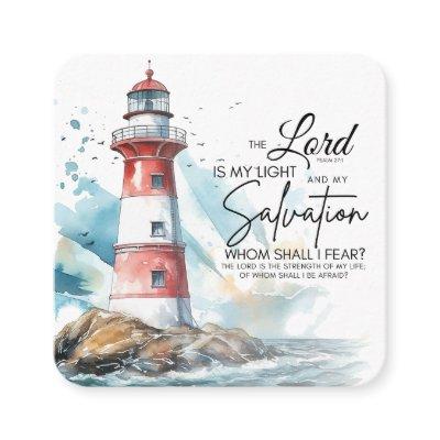 Psalm 27:1 Bible LORD is my Light and Salvation  Square