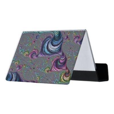 Psychedelic Groovy Boho Hippie Rainbow Fractal Art Desk  Holder