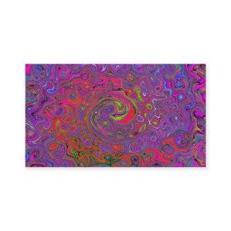 Psychedelic Groovy Magenta Retro Liquid Swirl