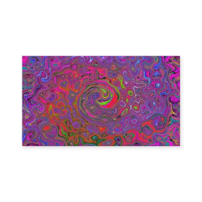 Psychedelic Groovy Magenta Retro Liquid Swirl