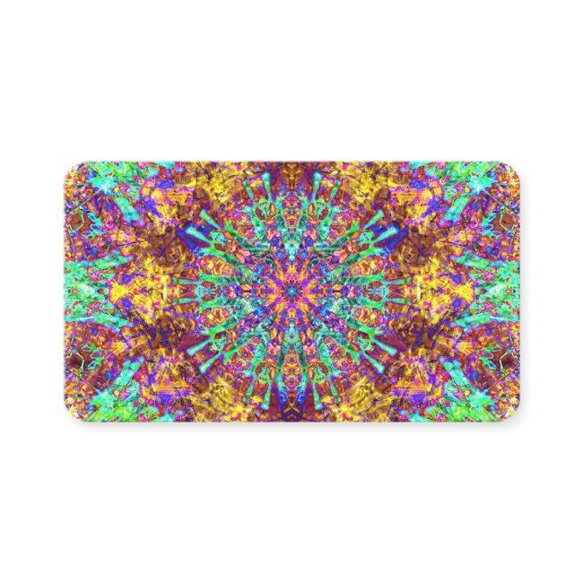 Psychedelic Mandala Trippy Hippie Color Splash
